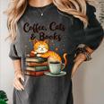 Coffee Cats And Books Lover For Women & Girls Coffee Women's Comfort Colors T-Shirt Pepper Coffee Cats And Books Lover For Women & Girls Coffee Women's Comfort Colors T-Shirt Pepper