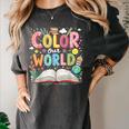 Color Our World Book Reading Program 2026 Summer Women's Comfort Colors T-Shirt Pepper Color Our World Book Reading Program 2026 Summer Women's Comfort Colors T-Shirt Pepper
