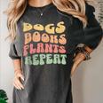 Colorful Dogs Books Plants Repeat Women's Comfort Colors T-Shirt Pepper