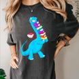 Cool Dinosaur Books Art For Men Women Libarian Book Lover Women's Comfort Colors T-Shirt Pepper Cool Dinosaur Books Art For Men Women Libarian Book Lover Women's Comfort Colors T-Shirt Pepper