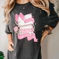 Coquette Reading Book Lover Pink Bow Bookish Mom & Daughter Women's Comfort Colors T-Shirt Pepper Coquette Reading Book Lover Pink Bow Bookish Mom & Daughter Women's Comfort Colors T-Shirt Pepper