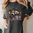Cosy Sloth In Bookshelf With Plants Women's Comfort Colors T-Shirt Pepper Cosy Sloth In Bookshelf With Plants Women's Comfort Colors T-Shirt Pepper