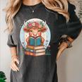 Cute Baby Highland Cow Reading Book Bookworm For Men Women Women's Comfort Colors T-Shirt Pepper