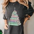 Cute Bookmas Christmas Book Tree Book Lover Teacher Women's Comfort Colors T-Shirt Pepper Cute Bookmas Christmas Book Tree Book Lover Teacher Women's Comfort Colors T-Shirt Pepper