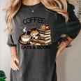 Cute Coffee Cats Books Lover Idea Women Men Kids Women's Comfort Colors T-Shirt Pepper