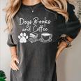 Cute Dogs Books And Coffee Pets Books Lovers Women's Comfort Colors T-Shirt Pepper Cute Dogs Books And Coffee Pets Books Lovers Women's Comfort Colors T-Shirt Pepper