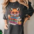 Cute Fox Read More Be Kind Stay Weird Reader Geek Book Lover Women's Comfort Colors T-Shirt Pepper Cute Fox Read More Be Kind Stay Weird Reader Geek Book Lover Women's Comfort Colors T-Shirt Pepper