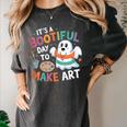Cute Ghost Book Halloween Spooky Boo School Art Teacher Women's Comfort Colors T-Shirt Pepper Cute Ghost Book Halloween Spooky Boo School Art Teacher Women's Comfort Colors T-Shirt Pepper