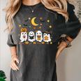 Cute Ghost Drinking Coffee Halloween Fall Ghost Book Reading Women's Comfort Colors T-Shirt Pepper Cute Ghost Drinking Coffee Halloween Fall Ghost Book Reading Women's Comfort Colors T-Shirt Pepper
