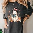 Cute Ghost Reading Book Librarian Book Lover Women's Comfort Colors T-Shirt Pepper Cute Ghost Reading Book Librarian Book Lover Women's Comfort Colors T-Shirt Pepper