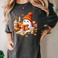 Cute Ghost Reading Book Lovers Halloween Pumpkin Women Girls Women's Comfort Colors T-Shirt Pepper Cute Ghost Reading Book Lovers Halloween Pumpkin Women Girls Women's Comfort Colors T-Shirt Pepper