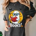 Cute Ghost Reading Book Retro Halloween Librarian Women's Comfort Colors T-Shirt Pepper Cute Ghost Reading Book Retro Halloween Librarian Women's Comfort Colors T-Shirt Pepper