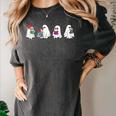Cute Ghosts Reading Books Lover Spooky Season Halloween Women's Comfort Colors T-Shirt Pepper