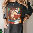 Cute Hedgehog Book Nerd Women's Comfort Colors T-Shirt Pepper Cute Hedgehog Book Nerd Women's Comfort Colors T-Shirt Pepper