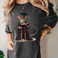 Cute Mouse Reading Book Graduation Women's Comfort Colors T-Shirt Pepper