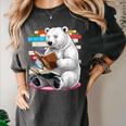 Cute Polar Bear Is Reading a Book Reading Polar Bear Women's Comfort Colors T-Shirt Pepper