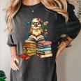 Cute Reading Chicken With Glasses Books Bookworm Reader Book Women's Comfort Colors T-Shirt Pepper