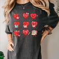 Cute Reading Hearts Valentine Day Book Lover Teacher Student Women's Comfort Colors T-Shirt Pepper Cute Reading Hearts Valentine Day Book Lover Teacher Student Women's Comfort Colors T-Shirt Pepper