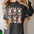 Cute Teacher Bunny Rabbit Reading Easter Bunnies Book Lovers Women's Comfort Colors T-Shirt Pepper Cute Teacher Bunny Rabbit Reading Easter Bunnies Book Lovers Women's Comfort Colors T-Shirt Pepper