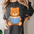 Cute Teddy Bear Reading Book Adorable For Readers Women's Comfort Colors T-Shirt Pepper