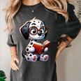 Dalmatian Reading a Book Dog Women's Comfort Colors T-Shirt Pepper Dalmatian Reading a Book Dog Women's Comfort Colors T-Shirt Pepper