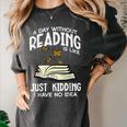 Day Without Reading Read Librarian Book Men Women Kids Women's Comfort Colors T-Shirt Pepper