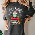Dear Santa More Book Please Christmas Book Librarian Women's Comfort Colors T-Shirt Pepper