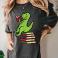 Dino Reading Read Reading Librarian Book Men Boys Kids Women's Comfort Colors T-Shirt Pepper Dino Reading Read Reading Librarian Book Men Boys Kids Women's Comfort Colors T-Shirt Pepper