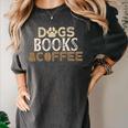 Dogs Books & Coffee Women's Comfort Colors T-Shirt Pepper