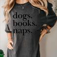 Dogs Books Naps Lovers Women's Comfort Colors T-Shirt Pepper Dogs Books Naps Lovers Women's Comfort Colors T-Shirt Pepper