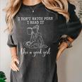 I Don't Watch Porn I Read It Like A Good Girl Reading Book Women's Comfort Colors T-Shirt Pepper