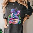 Dragon Book Fantasy Reading Women's Comfort Colors T-Shirt Pepper Dragon Book Fantasy Reading Women's Comfort Colors T-Shirt Pepper