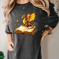 Dragon Fantasy Book Lover Bookish Reader Bookworm Wildflower Women's Comfort Colors T-Shirt Pepper Dragon Fantasy Book Lover Bookish Reader Bookworm Wildflower Women's Comfort Colors T-Shirt Pepper
