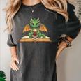Dragon Reading Book Bookworm Women's Comfort Colors T-Shirt Pepper