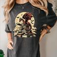 Dragon Reading a Book Dragons And Books Lover Bookworm Women's Comfort Colors T-Shirt Pepper