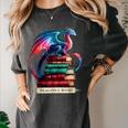 Dragons And Books Dragonworm Book Lover Reading Women's Comfort Colors T-Shirt Pepper