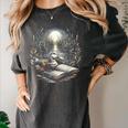Duck Reading Book Full Moon Lake Scenery Women's Comfort Colors T-Shirt Pepper Duck Reading Book Full Moon Lake Scenery Women's Comfort Colors T-Shirt Pepper