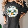 Duck Wilderness Book Reading Illustration Floral Women's Comfort Colors T-Shirt Pepper