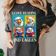 Eagle Love Reading And Eagles Child Book Lover Women's Comfort Colors T-Shirt Pepper