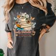 Easily Distracted By Books Book Wildflowers Book Lovers Women's Comfort Colors T-Shirt Pepper