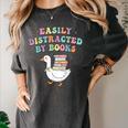 Easily Distracted By Books Silly-Goose Bookish Library Read Women's Comfort Colors T-Shirt Pepper Easily Distracted By Books Silly-Goose Bookish Library Read Women's Comfort Colors T-Shirt Pepper