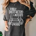 Easily Distracted By Cats And Books Reading Cat Women's Comfort Colors T-Shirt Pepper Easily Distracted By Cats And Books Reading Cat Women's Comfort Colors T-Shirt Pepper