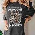 Easily Distracted By Dragons Books Bookworm Women Men Kids Women's Comfort Colors T-Shirt Pepper Easily Distracted By Dragons Books Bookworm Women Men Kids Women's Comfort Colors T-Shirt Pepper