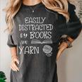 Easily Distracted By Knitting Books And Yarn Quote Reader Women's Comfort Colors T-Shirt Pepper Easily Distracted By Knitting Books And Yarn Quote Reader Women's Comfort Colors T-Shirt Pepper