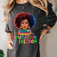 Education Is Freedom History Girl Women Book Lover Women's Comfort Colors T-Shirt Pepper Education Is Freedom History Girl Women Book Lover Women's Comfort Colors T-Shirt Pepper