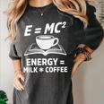 EMC2 Energy Milk x Coffee Science Book Math Lover Women's Comfort Colors T-Shirt Pepper