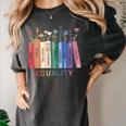 Equality Flower Books Equal Rights Social Justice Feminist Women's Comfort Colors T-Shirt Pepper Equality Flower Books Equal Rights Social Justice Feminist Women's Comfort Colors T-Shirt Pepper