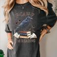 F-CAW-F Crow Book Lover Reader Gothic Humor Women's Comfort Colors T-Shirt Pepper F-CAW-F Crow Book Lover Reader Gothic Humor Women's Comfort Colors T-Shirt Pepper