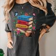 Fantasy Drama Tragedy Books Subtle Reader Librarian Flower Women's Comfort Colors T-Shirt Pepper