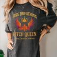 Fire Breathing Bitch Queen I Will Not Be Afraid Fantasy Book Women's Comfort Colors T-Shirt Pepper Fire Breathing Bitch Queen I Will Not Be Afraid Fantasy Book Women's Comfort Colors T-Shirt Pepper